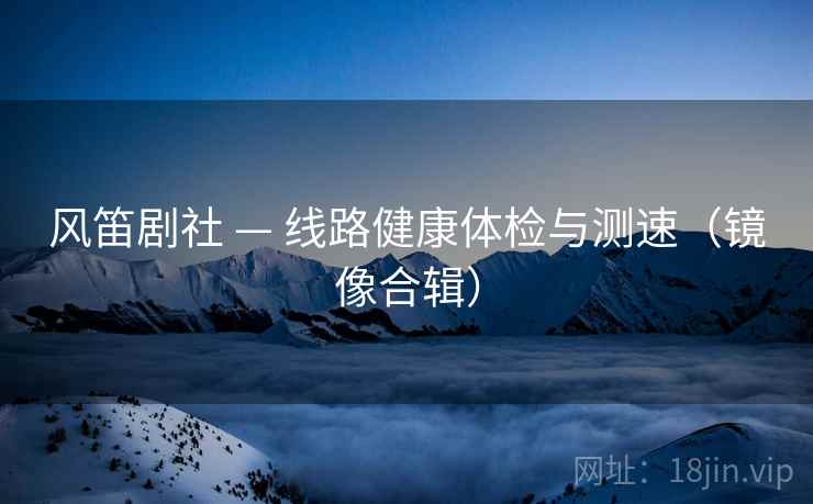 风笛剧社 — 线路健康体检与测速（镜像合辑）