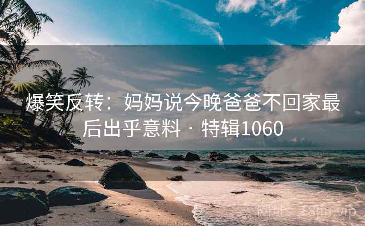 爆笑反转：妈妈说今晚爸爸不回家最后出乎意料 · 特辑1060