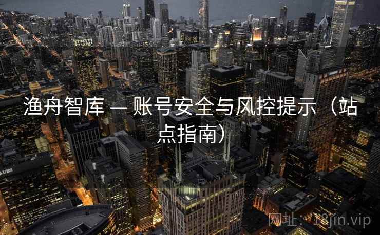 渔舟智库 — 账号安全与风控提示（站点指南）